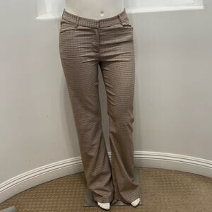 A.L.C. Straight Legs Multi Color Plaid Trouser Pants